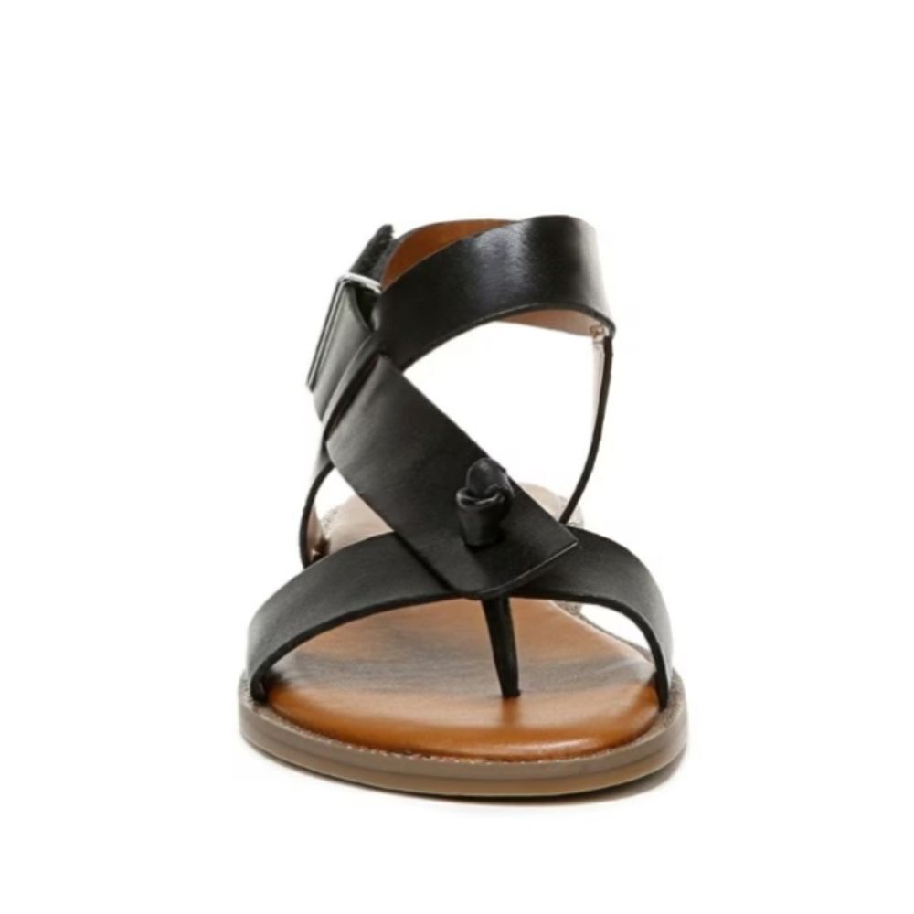 New Franco Sarto Sandals Glenni Strappy Flat Black Leather size 6 - Picture 3 of 10